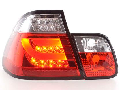 LED Rückleuchten Set Lightbar BMW 3er E46 Limo Bj. 98-01 rot/klar