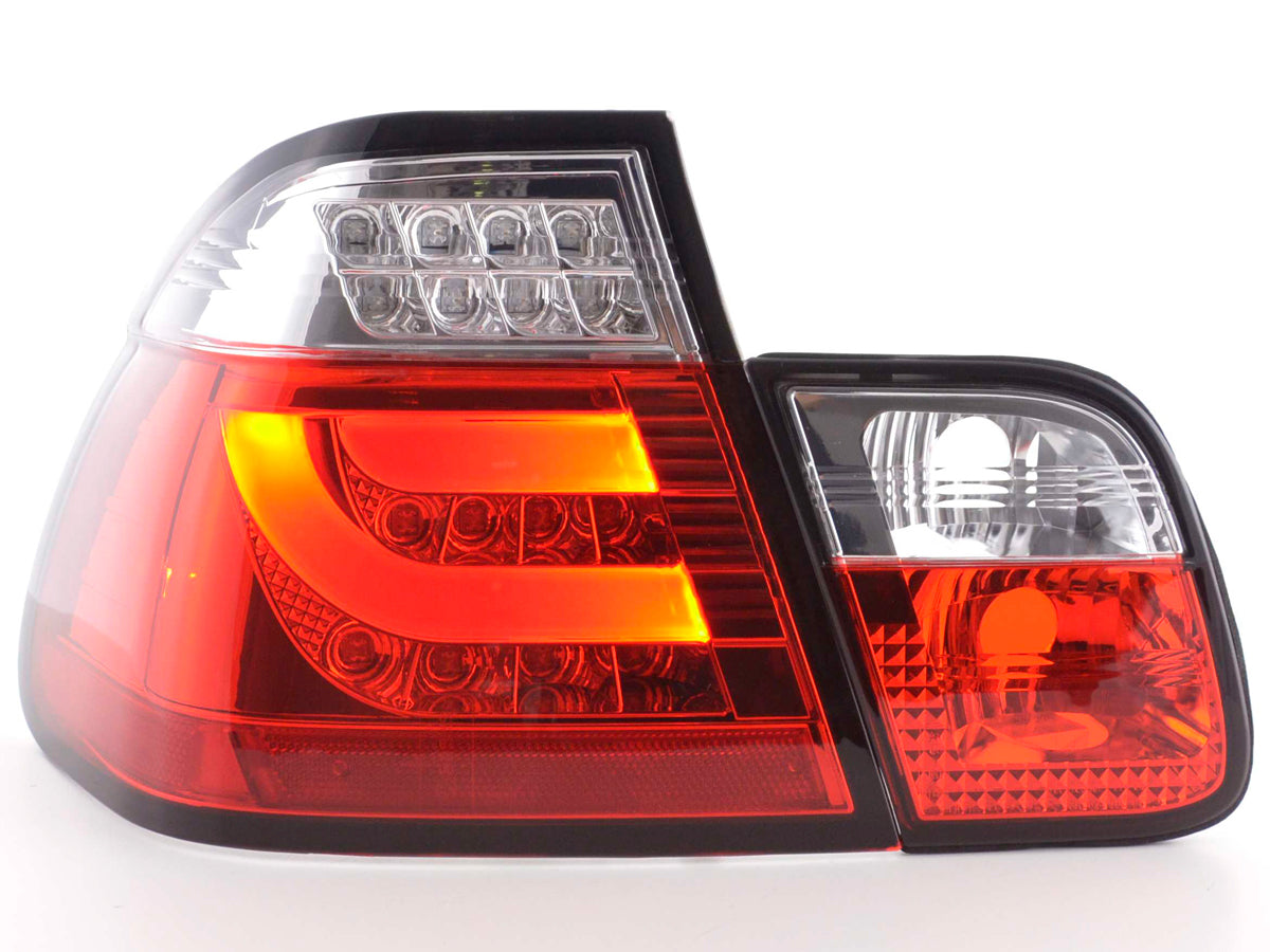 LED Rückleuchten Set Lightbar BMW 3er E46 Limo Bj. 98-01 rot/klar