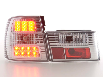 LED Rückleuchten Set BMW 5er Typ E34 Bj. 88-94 chrom