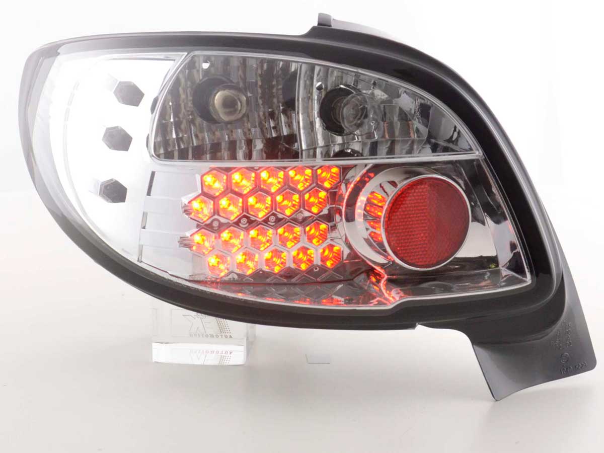 LED Rückleuchten Set Peugeot 206 CC Cabrio Bj. 98-05 chrom