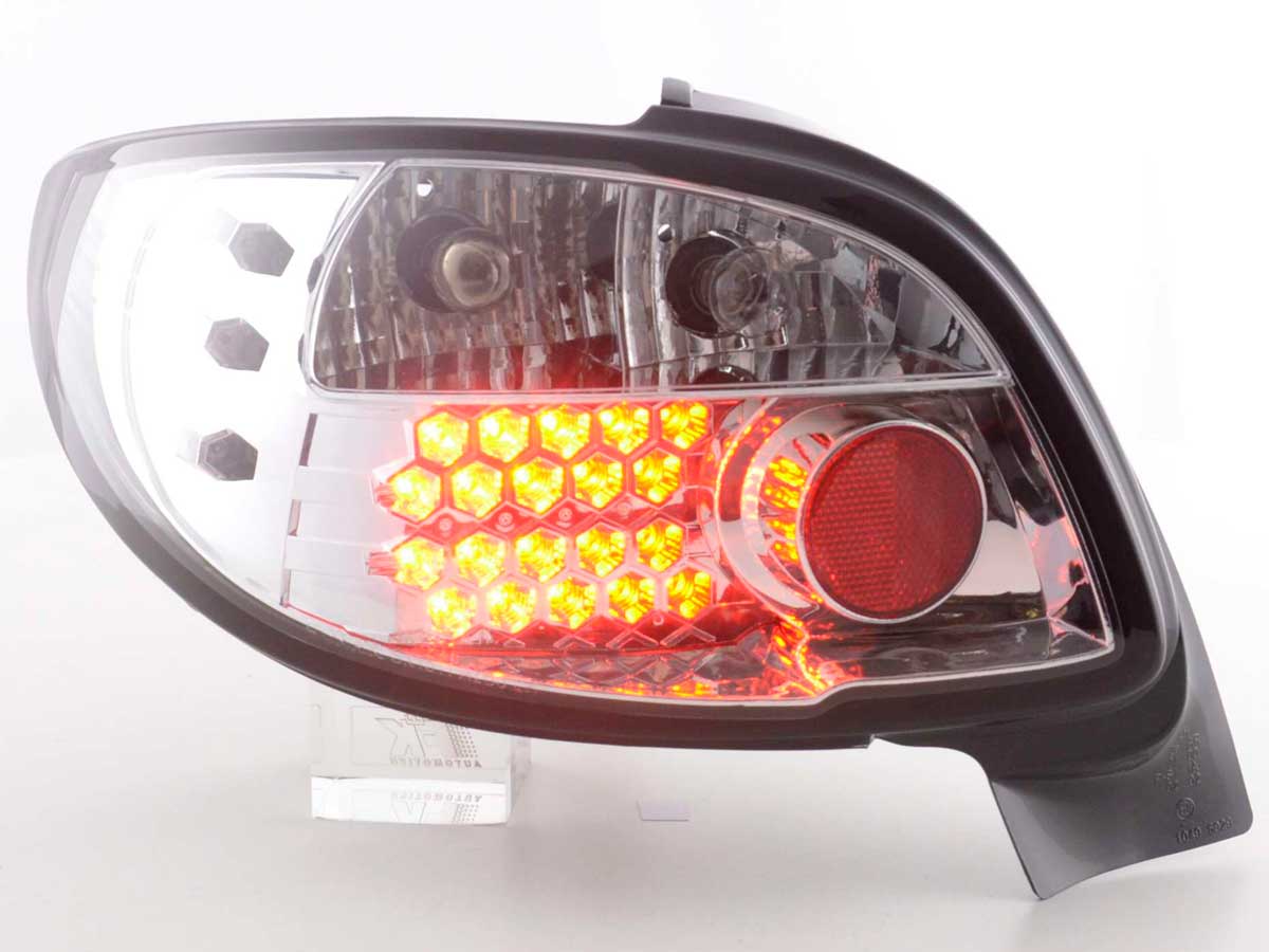 LED Rückleuchten Set Peugeot 206 CC Cabrio Bj. 98-05 chrom