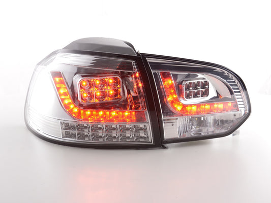 LED Rückleuchten Set VW Golf 6 Typ 1K Bj. 2008-2012 chrom mit Led Blinker für Rechtslenker