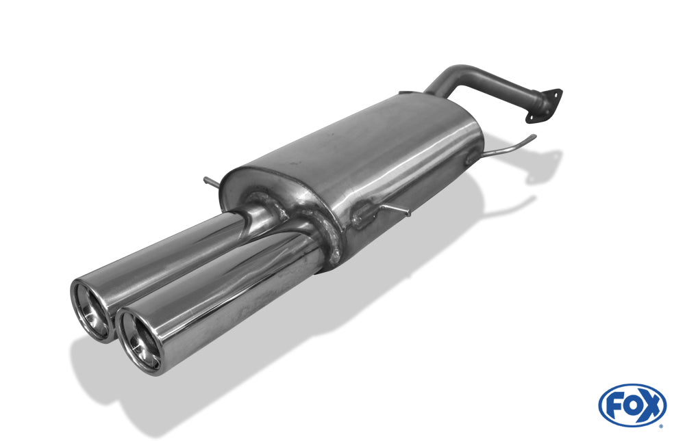 FOX Mazda 323 IV Typ BG Stufenheck Endschalldämpfer mit Flansch - 2x80 Typ 13