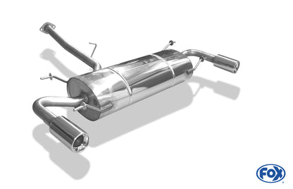 FOX Mazda RX8 Endschalldämpfer quer Ausgang rechts/links - 1x90 Typ 13 rechts/links