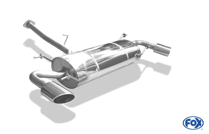 FOX Mazda RX8 Endschalldämpfer quer Ausgang rechts/links - 115x85 Typ 38 rechts/links