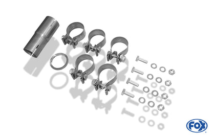 FOX Mazda 6 GG/GY nicht Facelift Endschalldämpfer rechts/links mit Y-Verbindungsrohr - 1x90 Typ 13 rechts/links