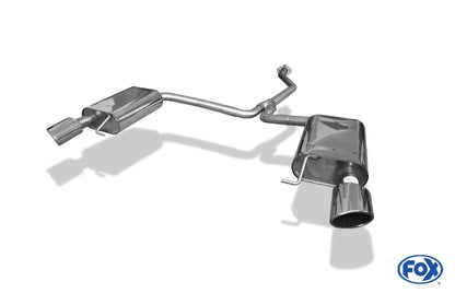 FOX Mazda 6 Typ GH Benzin Endschalldämpfer rechts/links - 115x85 Typ 38 rechts/links