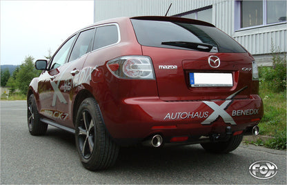 FOX Mazda CX7 Endschalldämpfer quer Ausgang rechts/links - 1x100 Typ 17 rechts/links