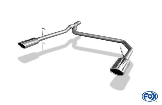 FOX Mercedes A-Klasse 168 Endrohrsystem rechts/links für original Endschalldämpfer - 106x71 Typ 32 rechts/links