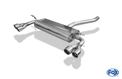 FOX Mercedes A-Klasse W176 - Brabus Stoßstange Endschalldämpfer quer Ausgang rechts/links - 2x76 Typ 16 rechts/links