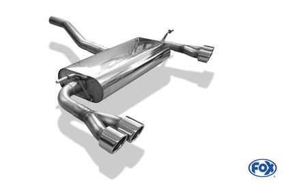 FOX Mercedes A-Klasse W176 - Brabus Stoßstange Endschalldämpfer quer Ausgang rechts/links - 2x76 Typ 16 rechts/links
