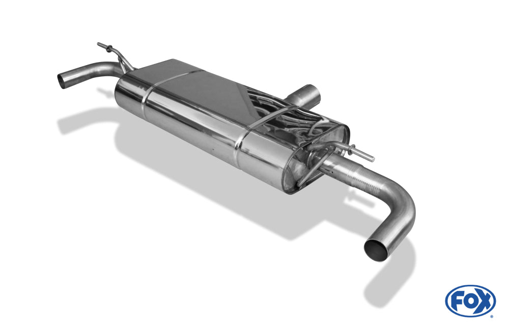 FOX Mercedes A-Klasse 176/245 4-matic Endschalldämpfer quer Ausgang rechts/links - ohne Endrohre mit 90° Bögen für Modelle mit original Endrohrblenden