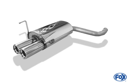 FOX Mercedes C-Klasse W202/ S202 Endschalldämpfer Eingang 61mm - 2x80 Typ 13