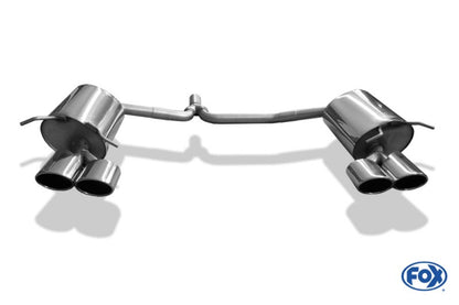 FOX Mercedes C-Klasse 4 Zylinder - W204/S204 Endschalldämpfer rechts/links mit Y-Verbindungsstück - 2x115x85 Typ 32 rechts/links