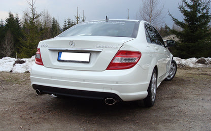 FOX Mercedes C-Klasse 4 Zylinder - W204/S204  AMG-Paket Endschalldämpfer rechts/links mit Y-Verbindungsstück - 115x85 Typ 38 rechts/links