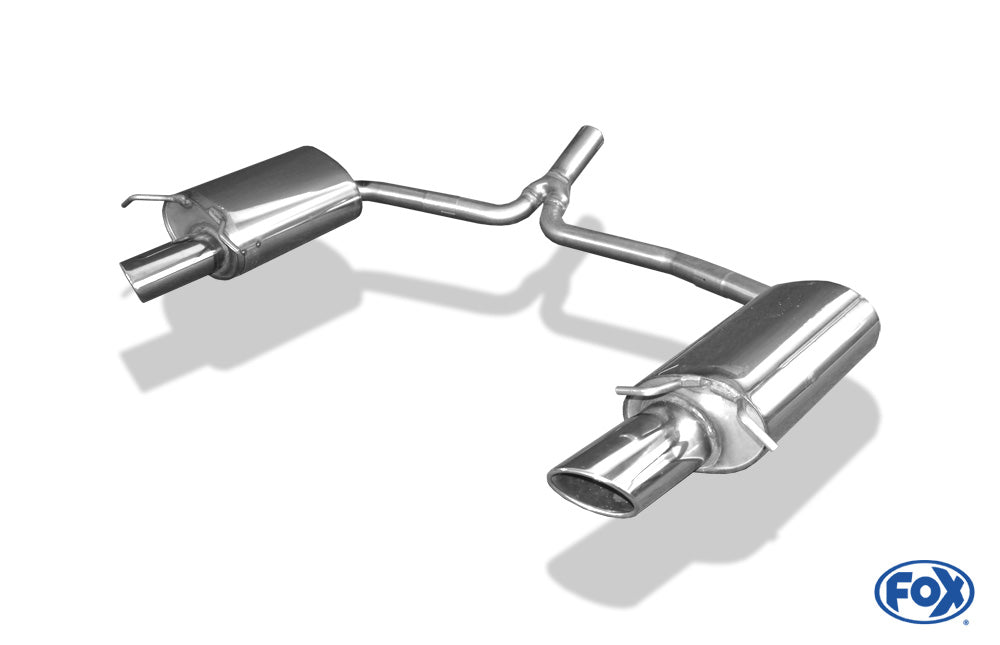 FOX Mercedes C-Klasse 4 Zylinder - W204/S204  AMG-Paket Endschalldämpfer rechts/links mit Y-Verbindungsstück - 115x85 Typ 38 rechts/links