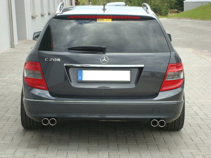 FOX Mercedes C-Klasse 4 Zylinder - W204/S204 Endschalldämpfer rechts/links mit Y-Verbindungsstück - 2x70 Typ 16 rechts/links
