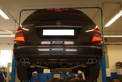 FOX Mercedes C-Klasse 4 Zylinder - W204/S204 Endschalldämpfer rechts/links mit Y-Verbindungsstück - 2x70 Typ 16 rechts/links