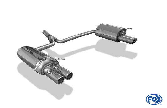 FOX Mercedes C-Klasse 4 Zylinder - W204/S204 Endschalldämpfer rechts/links mit Y-Verbindungsstück - 2x70 Typ 16 rechts/links