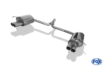 FOX Mercedes C-Klasse 4 Zylinder - W204/S204 Endschalldämpfer rechts/links mit Y-Verbindungsstück - 2x70 Typ 16 rechts/links