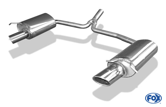 FOX Mercedes C-Klasse 4 Zylinder - W204/S204 Endschalldämpfer rechts/links mit Y-Verbindungsstück - 115x85 Typ 38 rechts/links