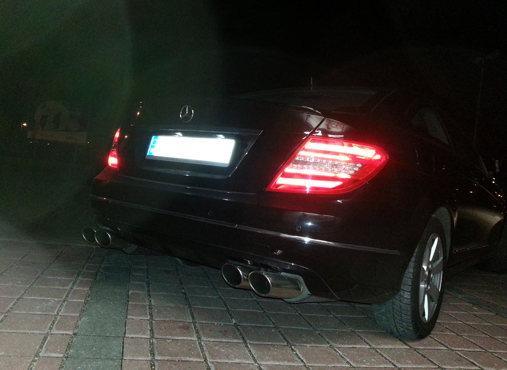 FOX Mercedes C-Klasse 4-Zylinder Coupe C204 Endschalldämpfer rechts/links inkl. Y-Verbindungsrohr - 2x115x85 Typ 32 rechts/links