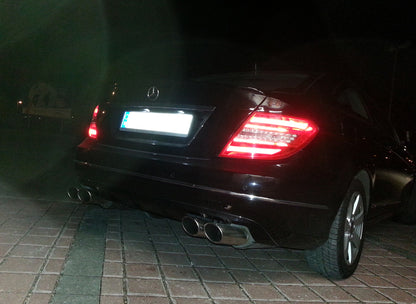 FOX Mercedes C-Klasse 4-Zylinder Coupe C204 Endschalldämpfer rechts/links inkl. Y-Verbindungsrohr - 2x115x85 Typ 32 rechts/links