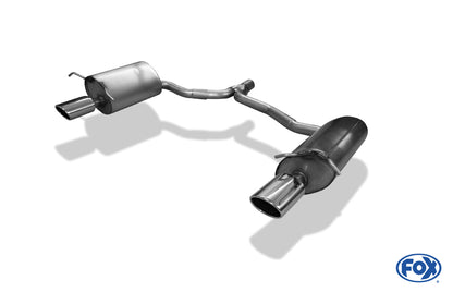 FOX Mercedes C-Klasse 4-Zylinder Coupe C204 Endschalldämpfer rechts/links inkl. Y-Verbindungsrohr - 115x85 Typ 32 rechts/links