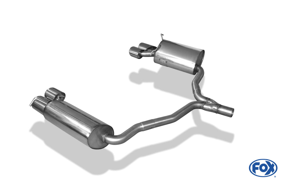 FOX Mercedes C-Klasse 4-Zylinder Coupe C204 Endschalldämpfer rechts/links inkl. Y-Verbindungsrohr - 115x85 Typ 32 rechts/links