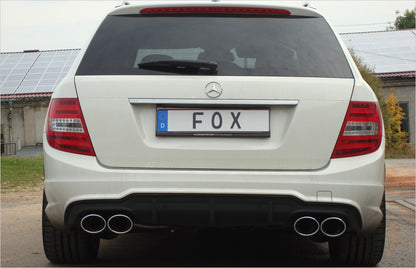 FOX Mercedes C-Klasse 6 Zyl. - W204/S204 AMG-Paket + C63 Einsatz Endschalldämpfer rechts/links - 2x115x85 Typ 32 rechts/links