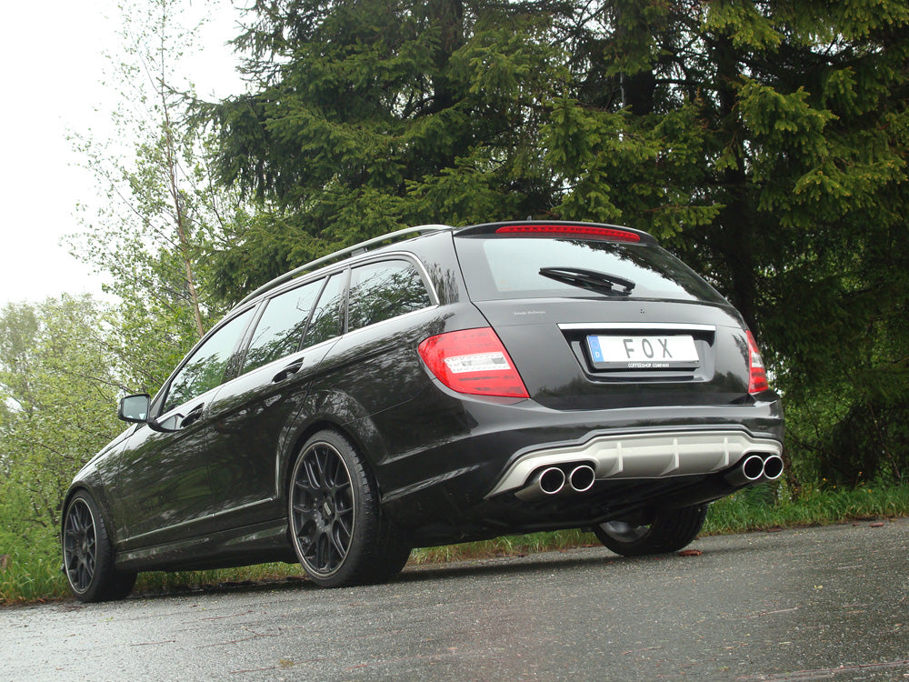 FOX Mercedes C-Klasse 6 Zyl. - W204/S204 AMG-Paket + C63 Einsatz Endschalldämpfer rechts/links - 2x115x85 Typ 32 rechts/links