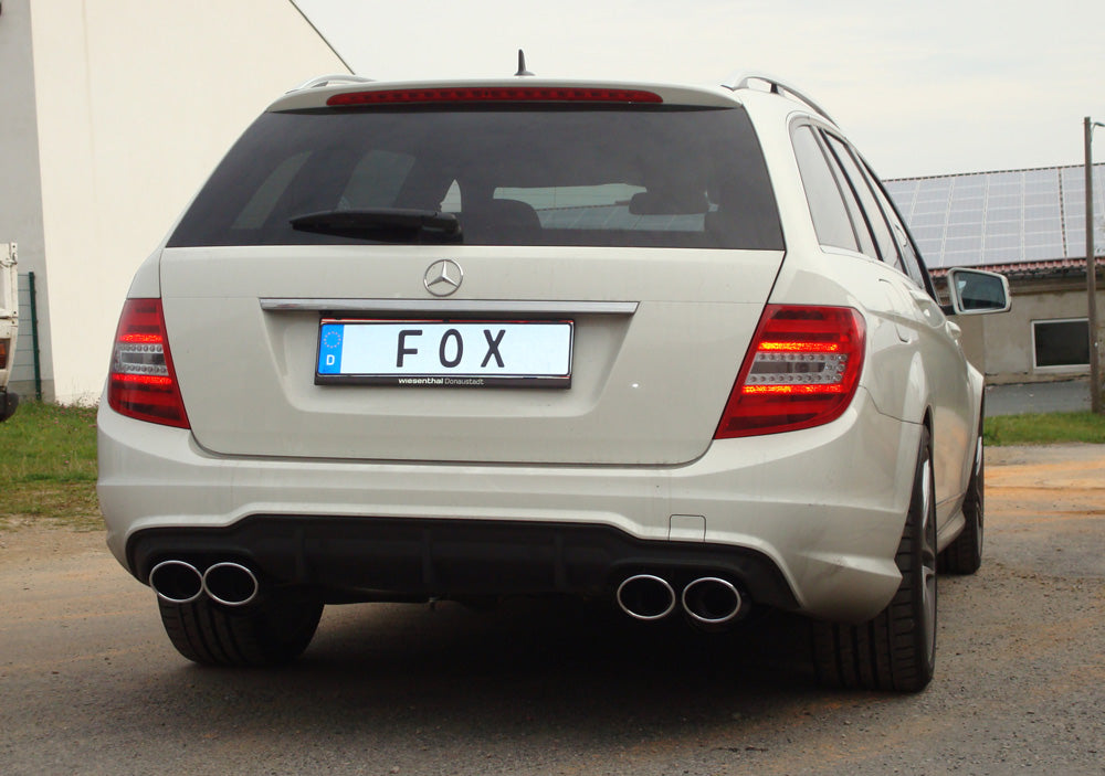 FOX Mercedes C-Klasse 6 Zyl. - W204/S204 AMG-Paket + C63 Einsatz Endschalldämpfer rechts/links - 2x115x85 Typ 32 rechts/links