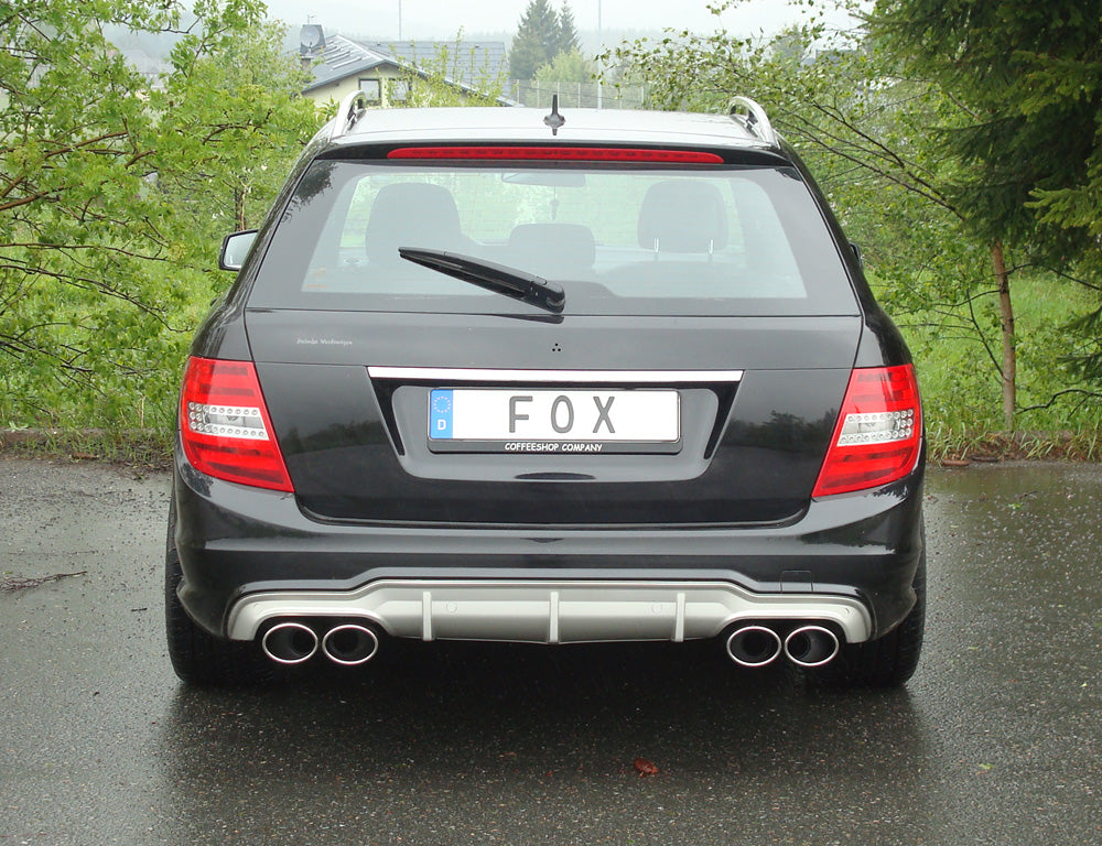 FOX Mercedes C-Klasse 6 Zyl. - W204/S204 AMG-Paket + C63 Einsatz Endschalldämpfer rechts/links - 2x115x85 Typ 32 rechts/links