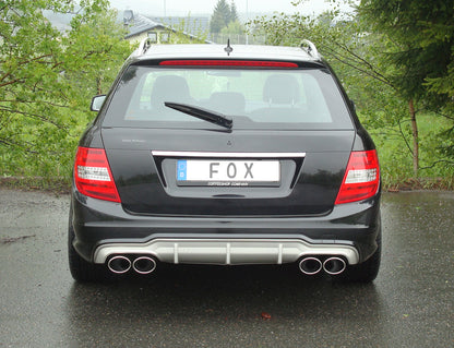FOX Mercedes C-Klasse 6 Zyl. - W204/S204 AMG-Paket + C63 Einsatz Endschalldämpfer rechts/links - 2x115x85 Typ 32 rechts/links