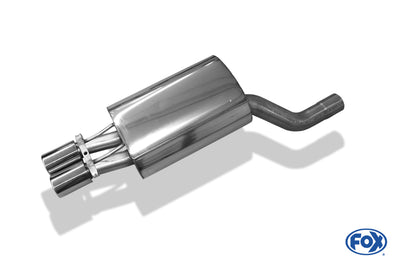 FOX Mercedes E-Klasse W124 Stufenheck Endschalldämpfer Ø70mm - 2x80 Typ 12
