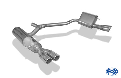 FOX Mercedes E-Klasse W212- 4 Zylinder Endschalldämpfer rechts/links  - 2x70 Typ 16 rechts/links