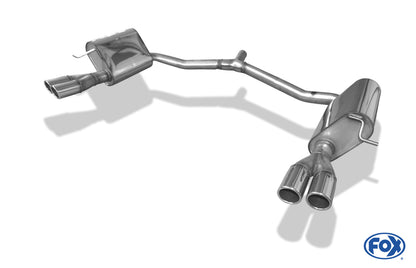 FOX Mercedes E-Klasse W212- 4 Zylinder Endschalldämpfer rechts/links  - 2x70 Typ 16 rechts/links