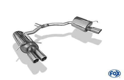 FOX Mercedes E-Klasse Cabrio A207 4 Zylinder Endschalldämpfer rechts/links -  2x70 Typ 16 rechts/links