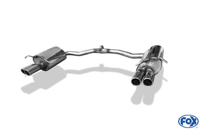 FOX Mercedes E-Klasse Cabrio A207 4 Zylinder Endschalldämpfer rechts/links -  2x70 Typ 16 rechts/links