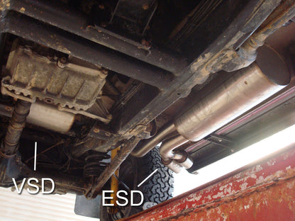 FOX Mercedes G-Klasse - 463 (ohne Trittbrett) Endschalldämpfer Ausgang seitlich - 2x76 Typ 14