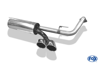 FOX Mercedes G-Klasse - 463 (mit Trittbrett) Endschalldämpfer Ausgang seitlich - 2x115x85 Typ 38 (2x nach links abgeschrägt)