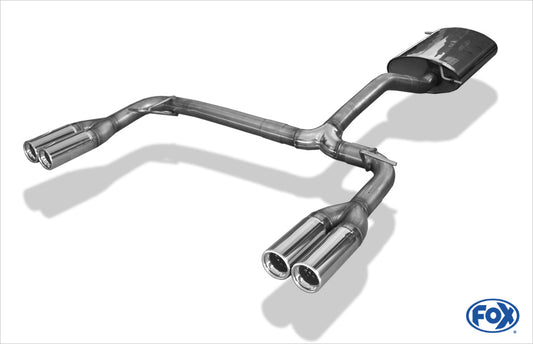 FOX Mercedes M-Klasse Typ W163 Endschalldämpfer Ausgang rechts/links (Eingang zweiflutig) - 2x80 Typ 13 rechts/links