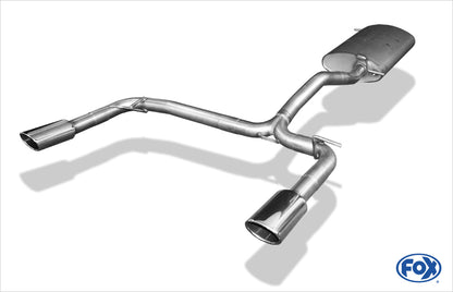 FOX Mercedes M-Klasse Typ W163 - 2,7l CDI Endschalldämpfer Ausgang rechts/links (Eingang einflutig) - 115x85 Typ 32 rechts/links