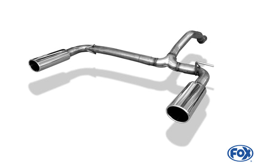 FOX Mercedes M-Klasse W163 Endrohrsystem rechts/links für original Endschalldämpfer - 115x85 Typ 36 rechts/links