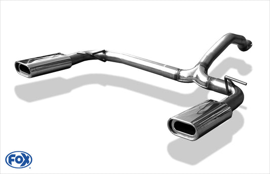 FOX Mercedes M-Klasse W163 Endrohrsystem rechts/links für original Endschalldämpfer - 135x80 Typ 53 rechts/links