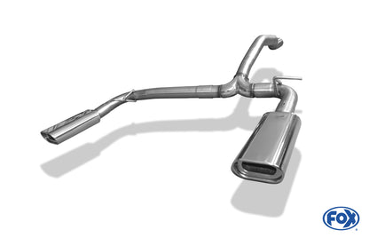 FOX Mercedes M-Klasse W163 Endrohrsystem rechts/links für original Endschalldämpfer - 135x80 Typ 53 rechts/links