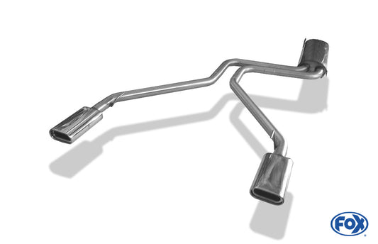 FOX Mercedes Vito 638 Endschalldämpfer Ausgang rechts/links  - 135x80 Typ 53 rechts/links