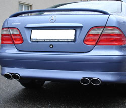 FOX Mercedes CLK Typ 208 Endschalldämpfer Ausgang rechts/links - 2x88x74 Typ 32 rechts/links