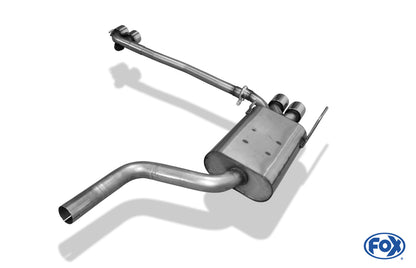 FOX Mercedes CLK Typ 208 Endschalldämpfer Ausgang rechts/links - 2x76 Typ 12 rechts/links