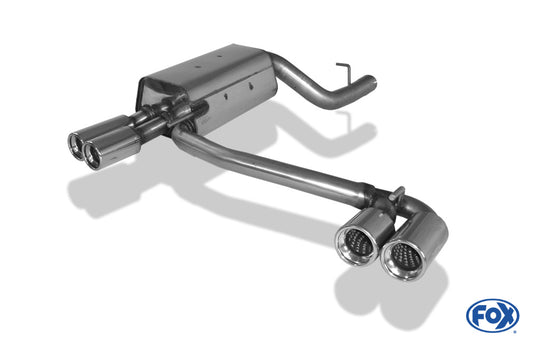 FOX Mercedes CLK Typ 209 Cabrio & Coupe Endschalldämpfer Ausgang rechts/links Ø70mm - 2x80 Typ 17 rechts/links